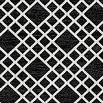 9' X 12' Black And Ivory Chevron Washable Indoor Outdoor Area Rug