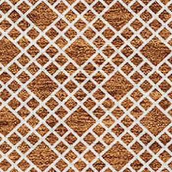 3' X 5' Orange And Ivory Chevron Washable Indoor Outdoor Area Rug