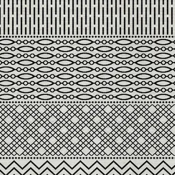 3' X 5' White And Black Chevron Washable Indoor Outdoor Area Rug