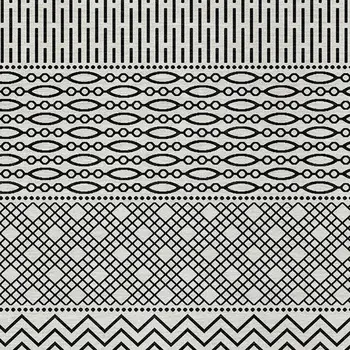 5' X 8' White And Black Chevron Washable Indoor Outdoor Area Rug
