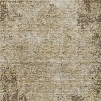 3' X 5' Brown And Beige Abstract Washable Indoor Outdoor Area Rug