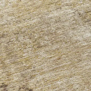 8' Brown And Beige Round Abstract Washable Indoor Outdoor Area Rug