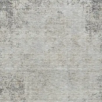 8' X 10' Gray And Ivory Abstract Washable Indoor Outdoor Area Rug