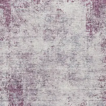 3' X 5' Plum And Ivory Abstract Washable Indoor Outdoor Area Rug
