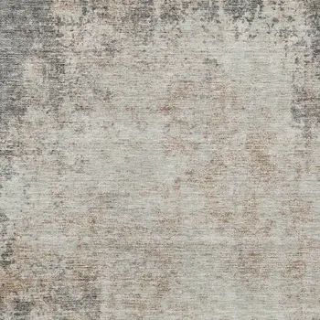 10' X 14' Taupe And Ivory Abstract Washable Indoor Outdoor Area Rug