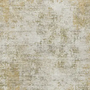 8' X 10' Wheat And Ivory Abstract Washable Indoor Outdoor Area Rug