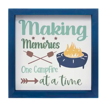 Set Of Four N And A Dark Blue Framed Wall Art