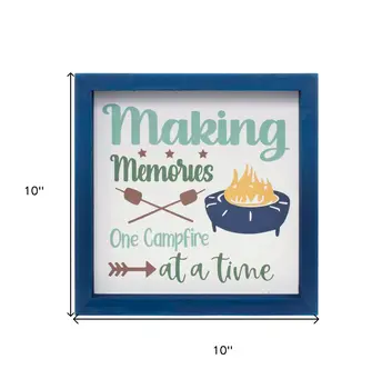 Set Of Four N And A Dark Blue Framed Wall Art
