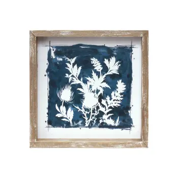 Set of Six N And A Natural Floater Frame Wall Art