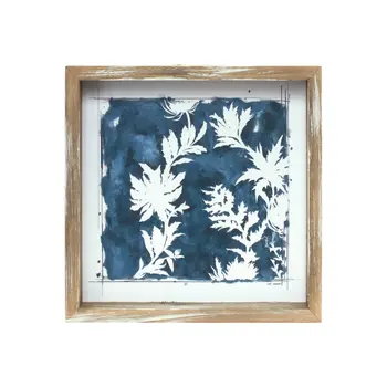 Set of Six N And A Natural Floater Frame Wall Art