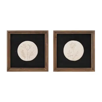 Set Of Two N And A Natural Floater Frame Wall Art