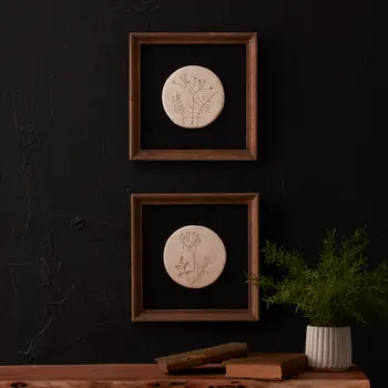 Set Of Two N And A Natural Floater Frame Wall Art