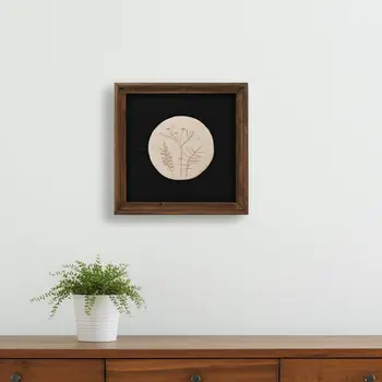 Set Of Two N And A Natural Floater Frame Wall Art