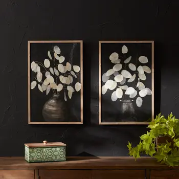 Set Of Two N And A Natural Framed Wall Art