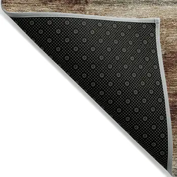 10' X 14' Brown Beige And Burgundy Abstract Washable Indoor Outdoor Area Rug
