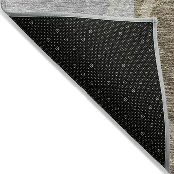 10' X 14' Brown And Ivory Geometric Washable Indoor Outdoor Area Rug