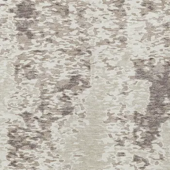 10' X 14' Ivory And Beige Abstract Washable Indoor Outdoor Area Rug