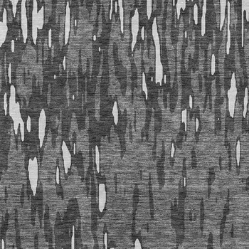 3' X 5' Gray And Ivory Abstract Washable Indoor Outdoor Area Rug