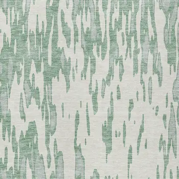 8' X 10' Sage And Ivory Abstract Washable Indoor Outdoor Area Rug