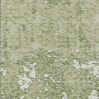 3' X 5' Sage And Ivory Abstract Washable Indoor Outdoor Area Rug