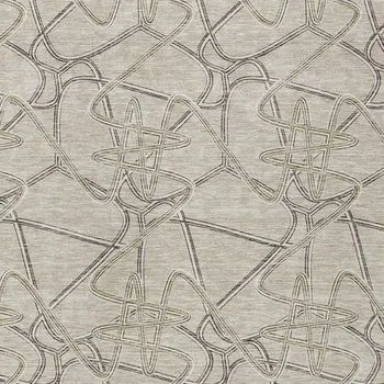 3' X 5' Beige Ivory And Gray Geometric Washable Indoor Outdoor Area Rug