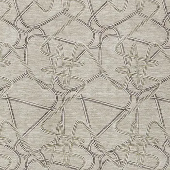 8' X 10' Beige Ivory And Gray Geometric Washable Indoor Outdoor Area Rug