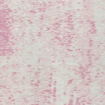 5' X 8' Pink And Ivory Abstract Washable Indoor Outdoor Area Rug