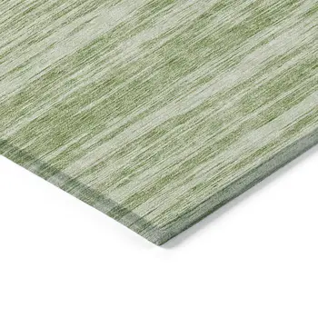 5' X 8' Sage And Ivory Abstract Washable Indoor Outdoor Area Rug