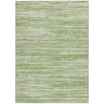 8' X 10' Sage And Ivory Abstract Washable Indoor Outdoor Area Rug