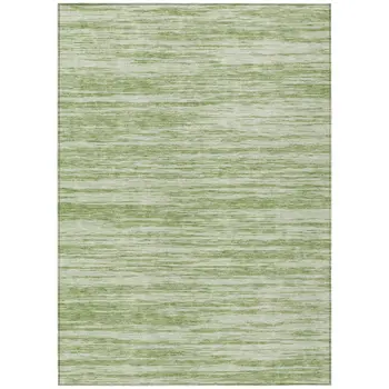 9' X 12' Sage And Ivory Abstract Washable Indoor Outdoor Area Rug