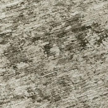 8' Beige And Taupe Round Abstract Washable Indoor Outdoor Area Rug