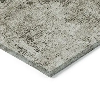 8' X 10' Beige And Taupe Abstract Washable Indoor Outdoor Area Rug