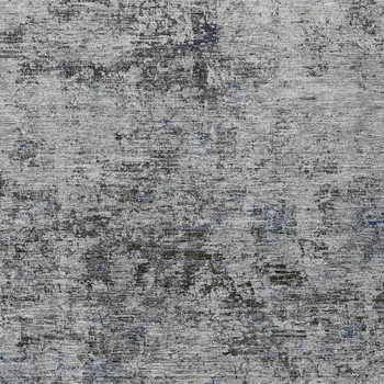 10' X 14' Gray And Silver Abstract Washable Indoor Outdoor Area Rug