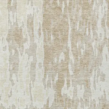 5' X 8' Beige And Ivory Abstract Washable Indoor Outdoor Area Rug
