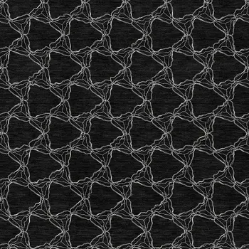 8' X 10' Black And White Geometric Washable Indoor Outdoor Area Rug