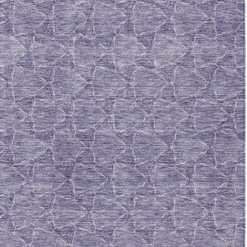 3' X 5' Lavender And Ivory Geometric Washable Indoor Outdoor Area Rug