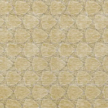 9' X 12' Wheat And Gray Geometric Washable Indoor Outdoor Area Rug