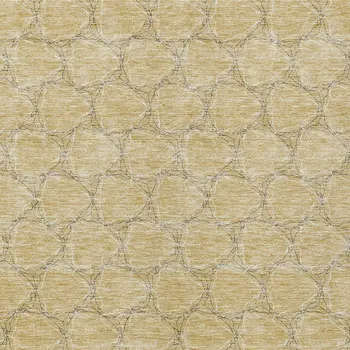 10' X 14' Wheat And Gray Geometric Washable Indoor Outdoor Area Rug