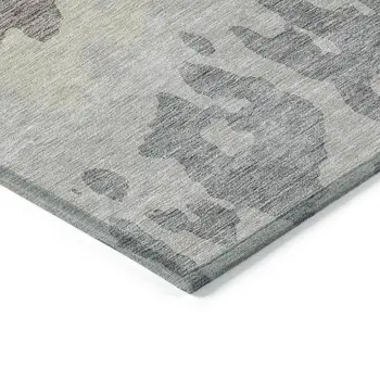 8' X 10' Taupe And Beige Abstract Washable Indoor Outdoor Area Rug
