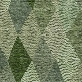 8' X 10' Green Mint Green And Sage Argyle Washable Indoor Outdoor Area Rug