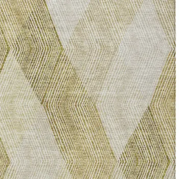 3' X 5' Ivory Wheat And Beige Argyle Washable Indoor Outdoor Area Rug