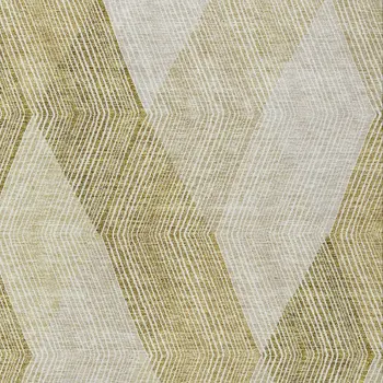 5' X 8' Ivory Wheat And Beige Argyle Washable Indoor Outdoor Area Rug