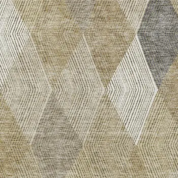 8' X 10' Wheat Taupe And Ivory Argyle Washable Indoor Outdoor Area Rug