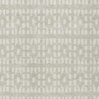 3' X 5' Beige And Ivory Geometric Washable Indoor Outdoor Area Rug