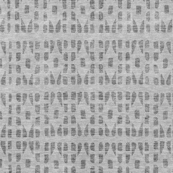 3' X 5' Gray And Ivory Geometric Washable Indoor Outdoor Area Rug
