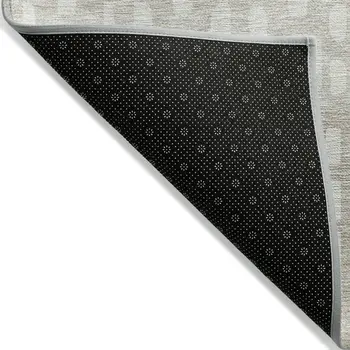 10' X 14' Ivory Beige And Tan Geometric Washable Indoor Outdoor Area Rug