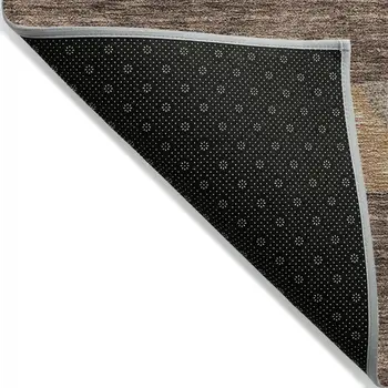 3' X 5' Brown Wheat And Copper Southwestern Washable Indoor Outdoor Area Rug
