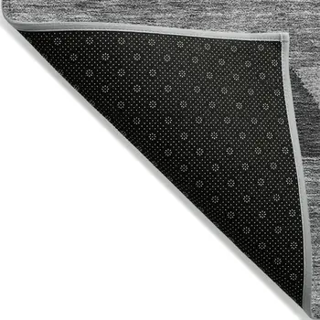 10' X 14' Gray Charcoal And Silver Southwestern Washable Indoor Outdoor Area Rug