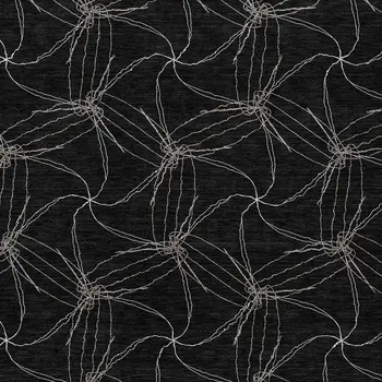 5' X 8' Black And Ivory Geometric Washable Indoor Outdoor Area Rug