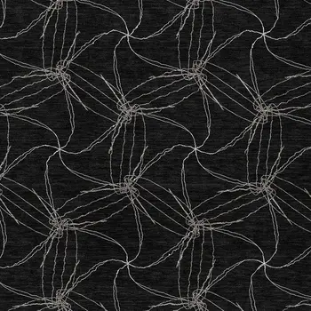8' X 10' Black And Ivory Geometric Washable Indoor Outdoor Area Rug
